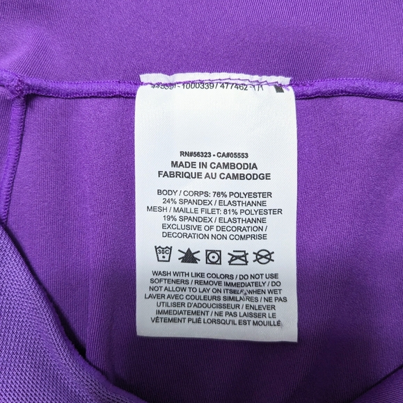 Nike One Luxe Icon Clash Mid-Rise Crop Training Tights Purple Size L - Picture 10 of 16